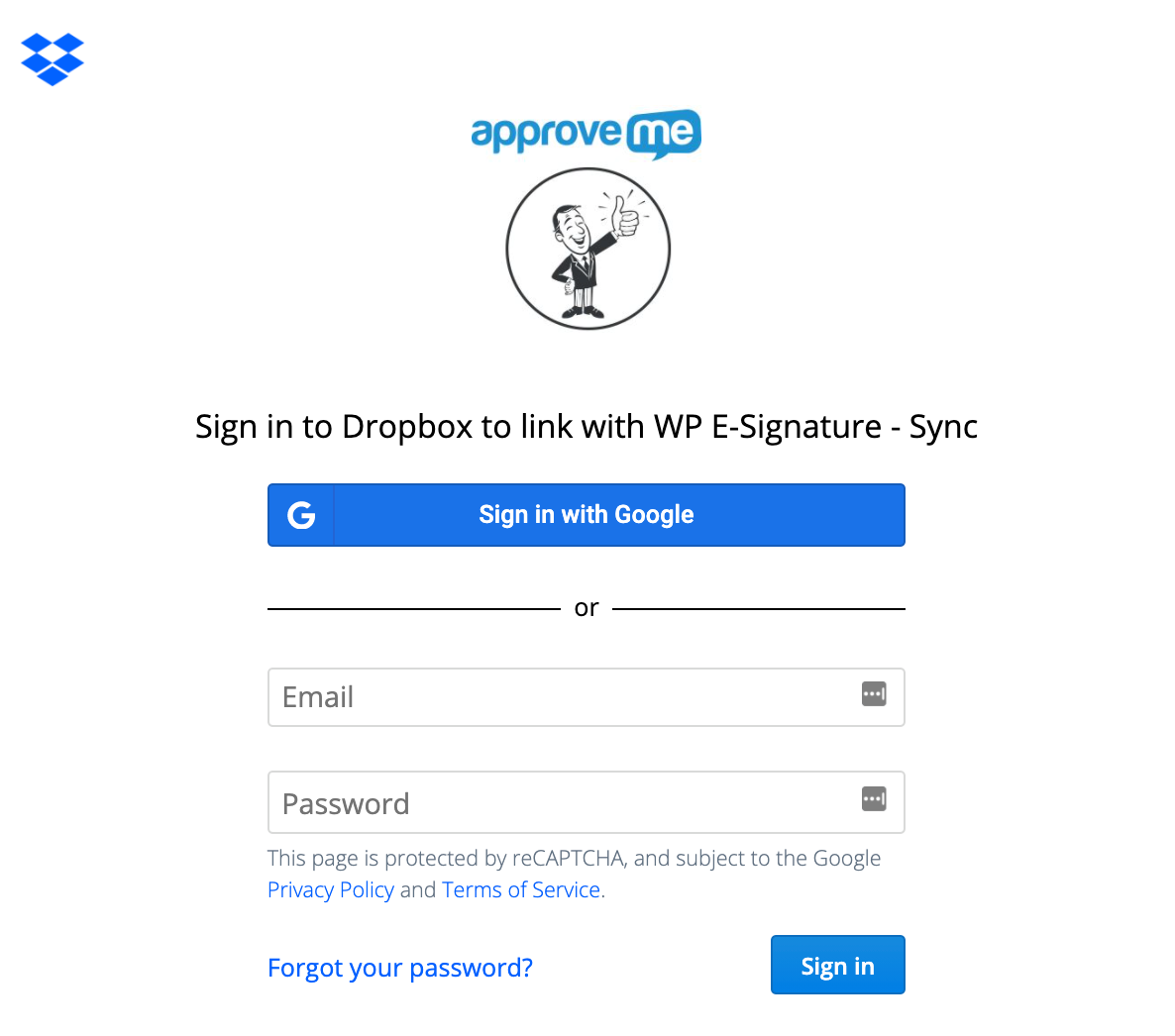 dropbox sign in